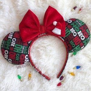 Christmas Mouse Ears - Santa Minnie Ears